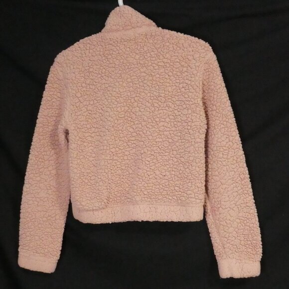 GARAGE | xs - extra small | Copper Brown Partial Zip-Up Teddy Pullover Sweater - Picture 2 of 15